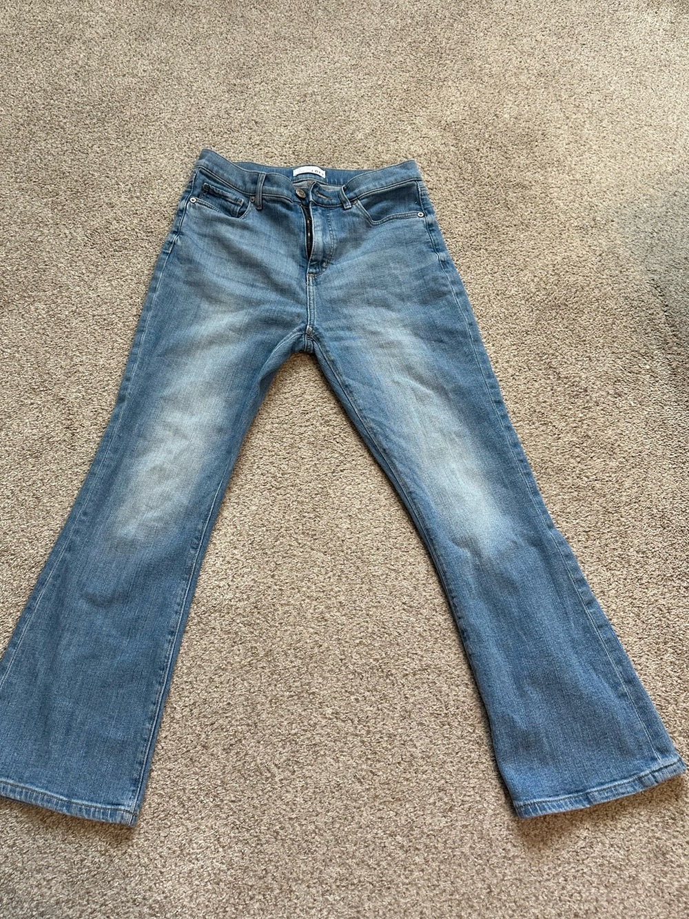 LOFT Light Wash High Waist Kick Crop Jeans Size 27/4